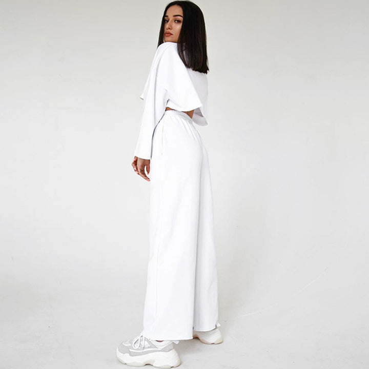 Dame elegant cropped top og løstsiddende bukser Stilla
