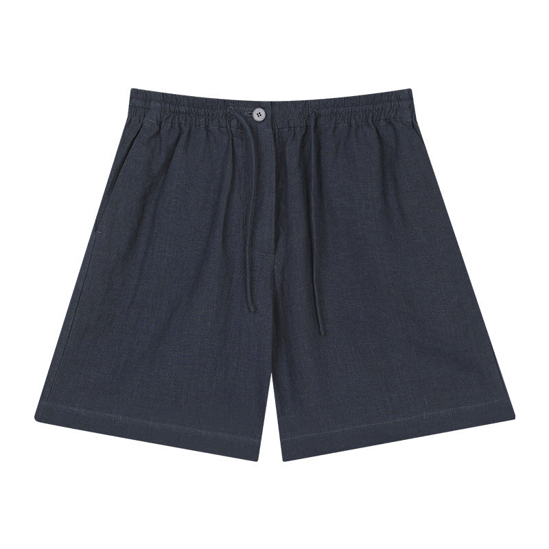 Dame luftig linned-short med elastisk talje og justerbar snor Stilla