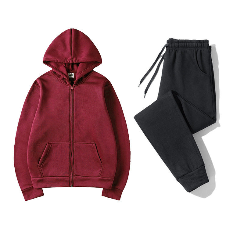 Kvinders sporty hoodie sæt med praktisk lynlås og elastisk talje Skovae
