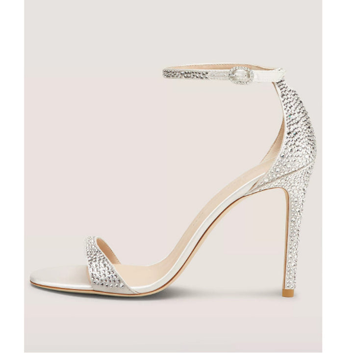 Dame-rhinestone-dekoreret stiletto-hæle med justerbar rem Stilla