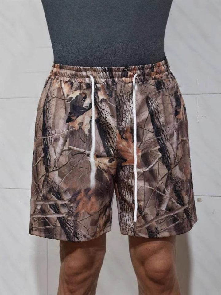 Dame camouflage fritidsbukser med elastisk talje og snøre Stilla