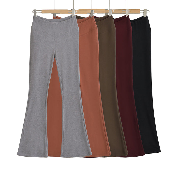 Dame Flared leggings med høj talje og elastisk materialeblanding Stilla