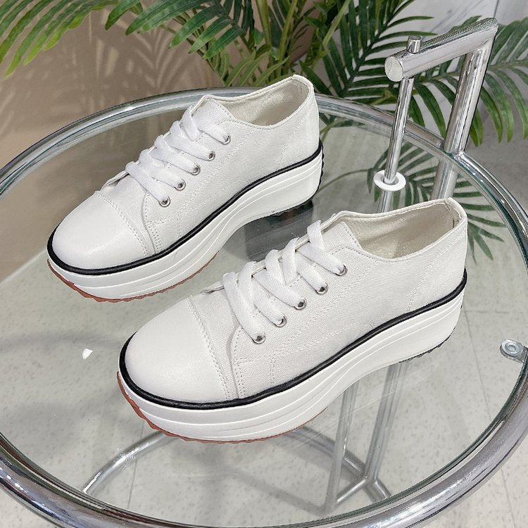 Dame Komfortable Sneakers med støddæmpende plateau sål og kvalitets overmateriale Stilla