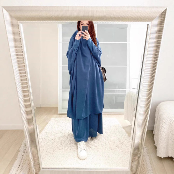 Dame Langærmet Kaftan med Elegant Snit og Bredt Design Stilla