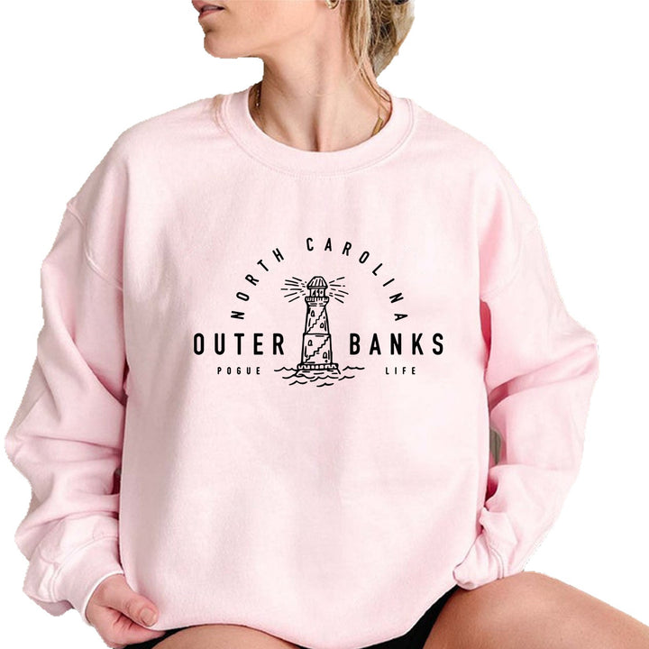 Kvinders sweatshirt med maritimt fyrtårn-motiv og afslappet snit Stilla