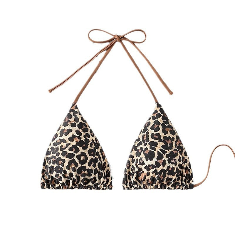 Dame triangel-bikini med legende leopardmønster Skovae