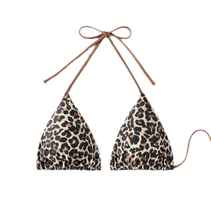 Dame triangel-bikini med legende leopardmønster Skovae