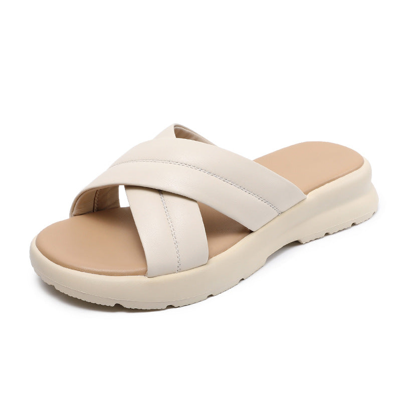 Herren Cross-Strap Comfort Slide Sandaler Stilla