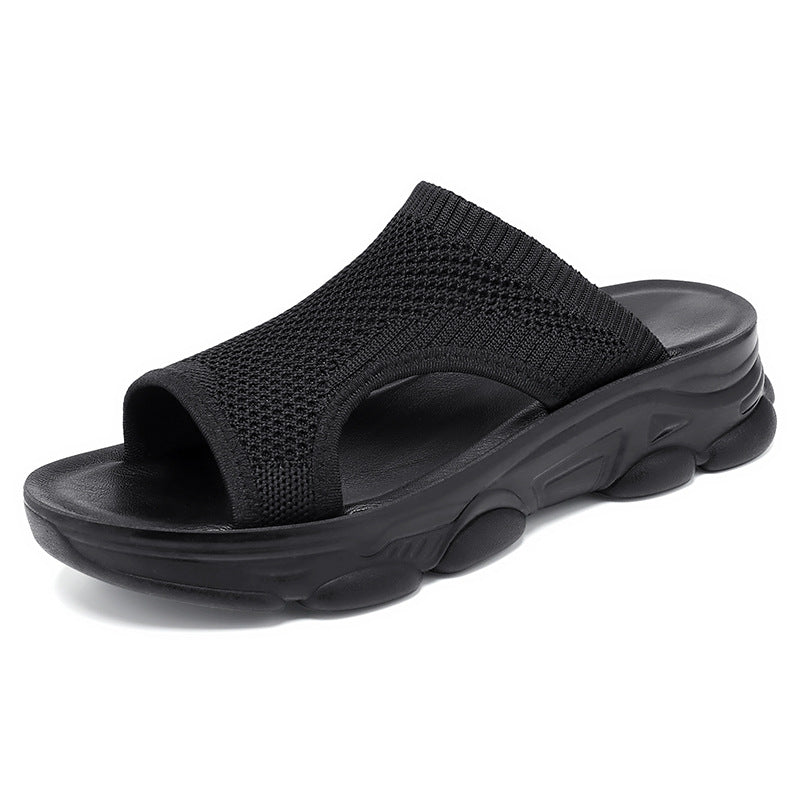 Femme Open-Toe Strik-Sandaler med polstret sål Stilla