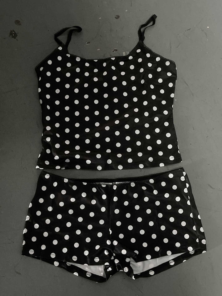 Damen Bikiniset mit punktiertem Design und verstellbaren Trägern Skovae