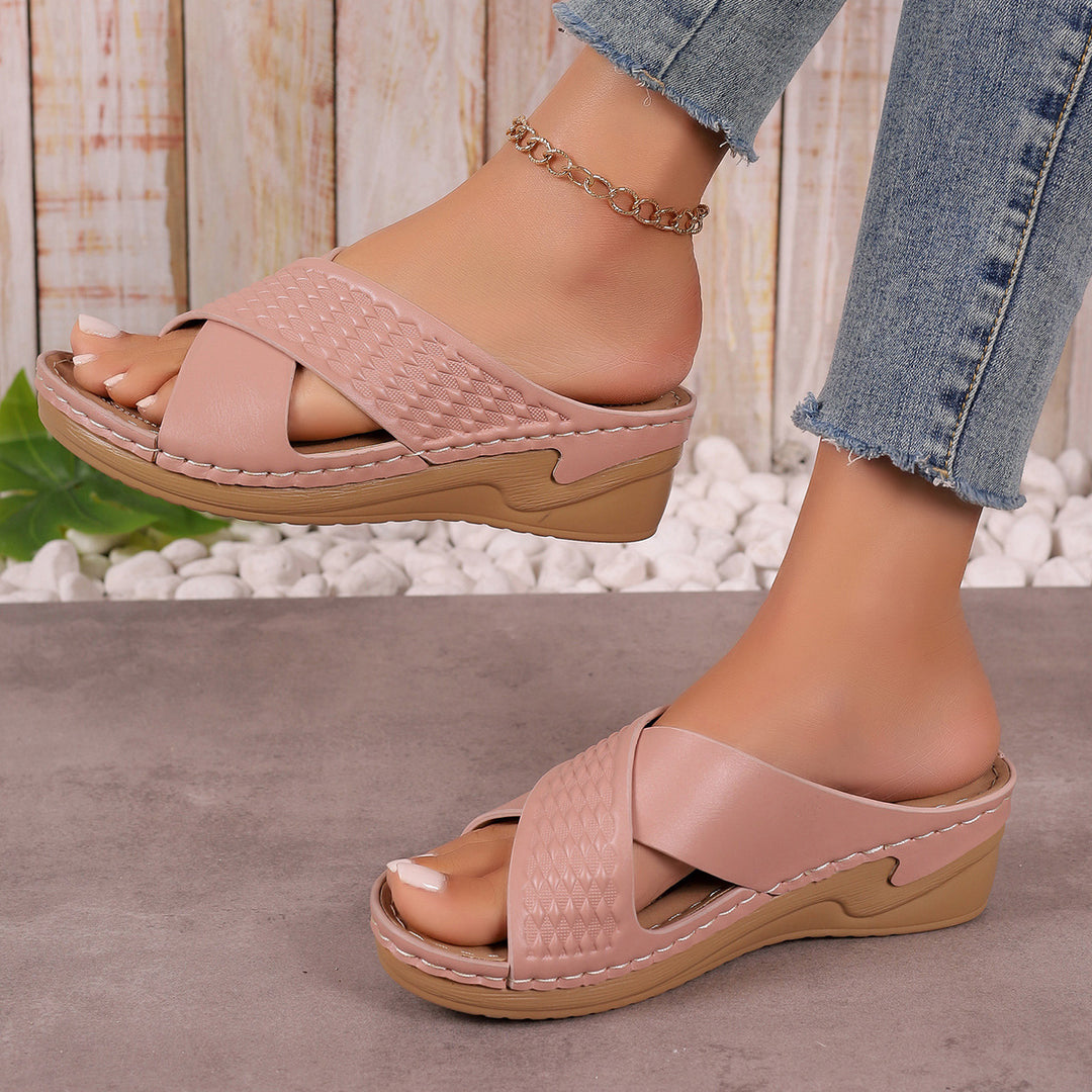 Dame Wedge-sandaler med raffineret vævemønster og ergonomisk fodseng Stilla