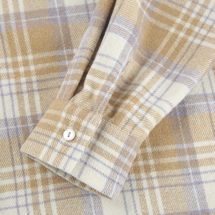 Dame flannel skjortejakke i afslappet oversized stil med ternet design Stilla