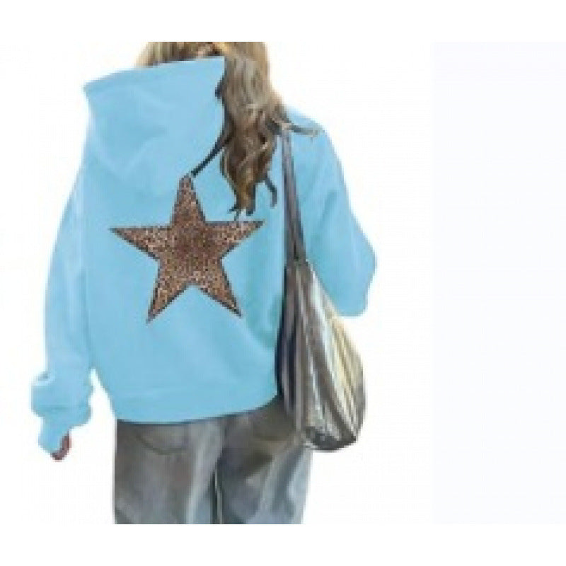 Kvinders hoodie med glitrende stjernesymposium Skovae