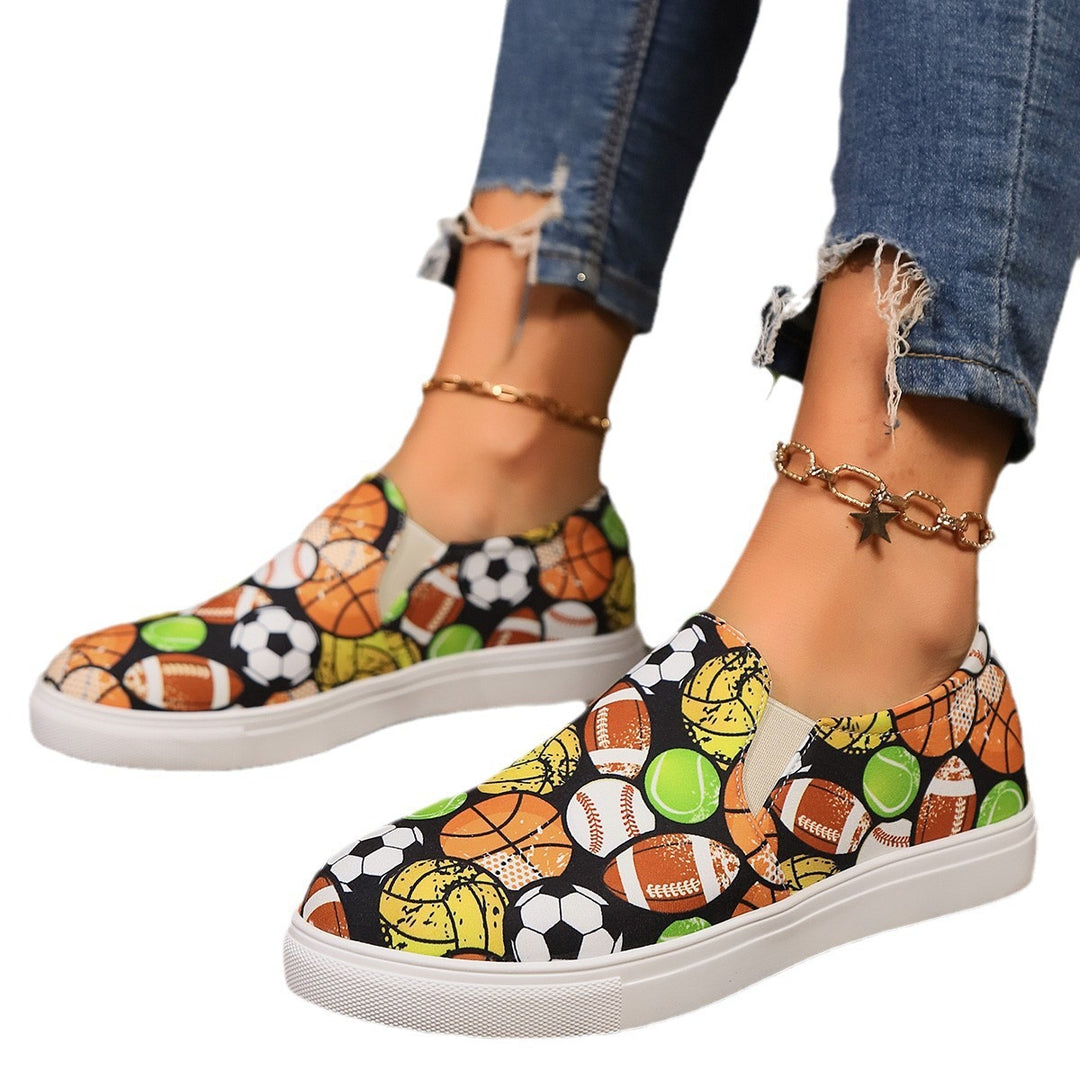 Dame Fritids-sneakers med sporty motiv Stilla