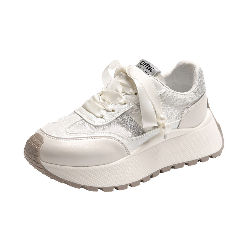 Dame Sneakers med elegant satin-overflade og glinsende detaljer Stilla
