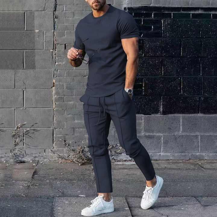 Herrer afslappet fritidsoutfit med elastisk talje og behagelige lommer Stilla