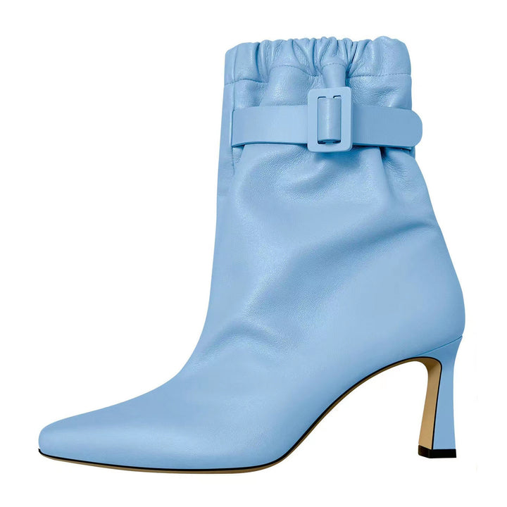 Femme Slouchy Mid-Calf Heels med justerbar spænde Stilla