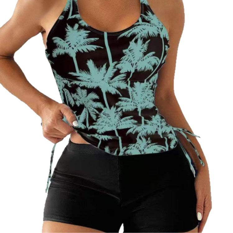 Damer Tankini-overdel med sporty shorts Skovae