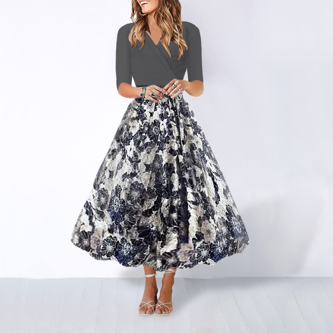 Dame Maxi-nederdel med florale detaljer og elegant snit Stilla