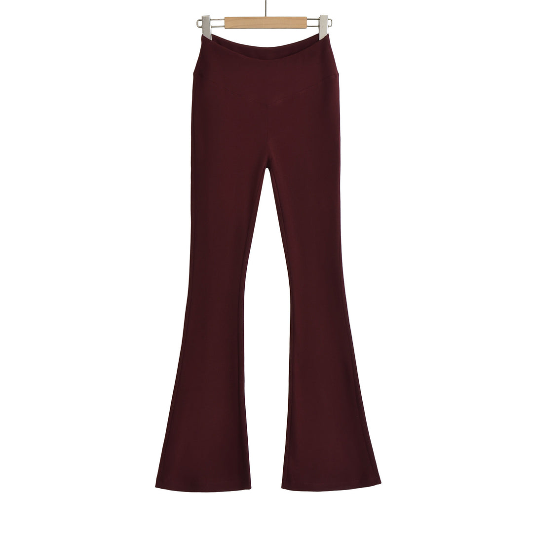 Dame Flared leggings med høj talje og elastisk materialeblanding Stilla
