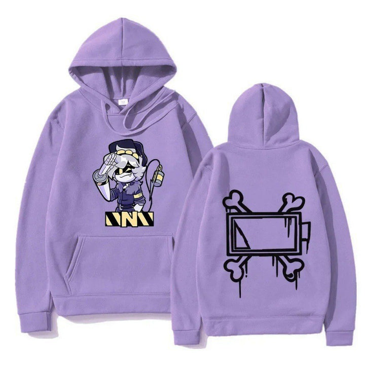 Kvinder Hoodie med Kreativt Comic Motiv Skovae