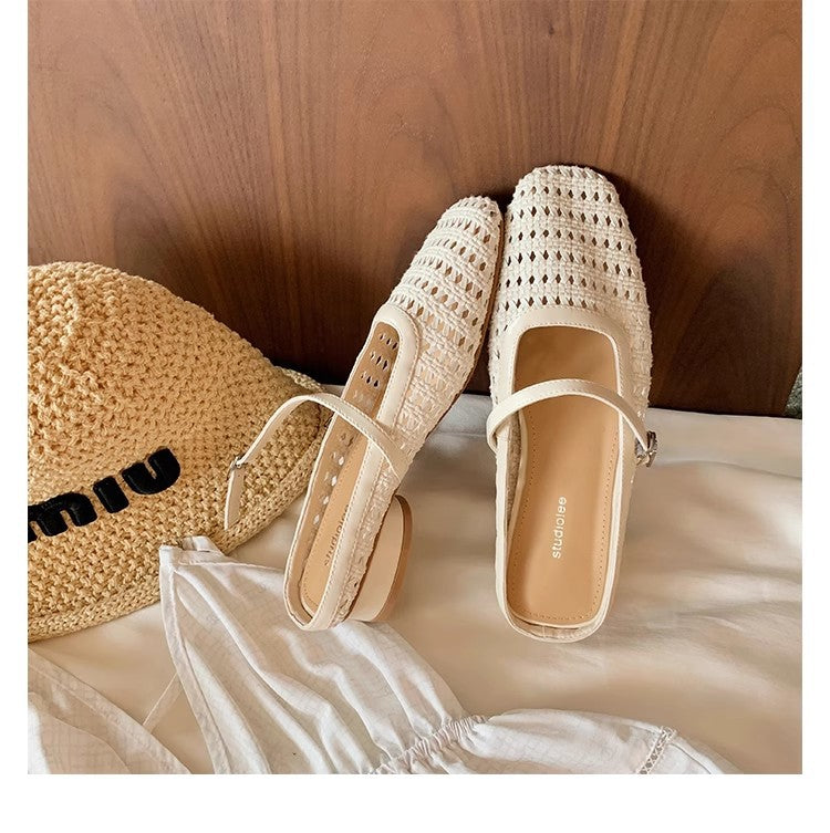 Dame Sling-sandaler med moderigtig netdesign og justerbar rem Stilla