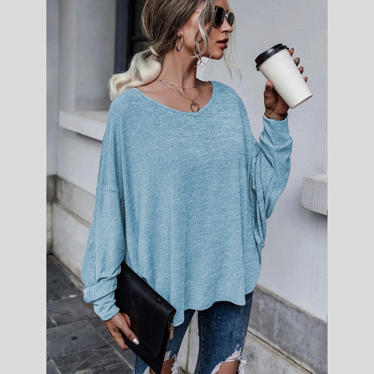 Damer Løs Oversized Langærmet T-shirt med bred pasform Stilla