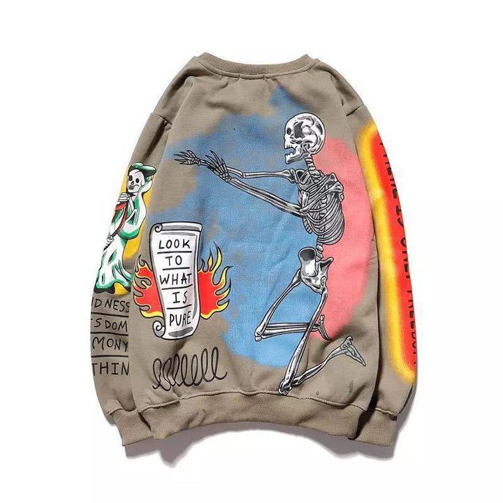 Dame sweatshirts med unikt fuglemotiv og inspirerende grafikker Stilla
