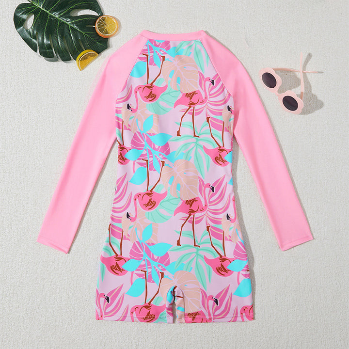 Dame Surfdragt med UV-beskyttelse og farverigt Flamingo-design Stilla