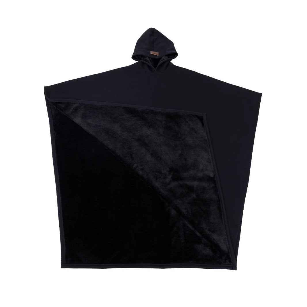 Dame multifunktionel poncho tæppe med hætte Stilla