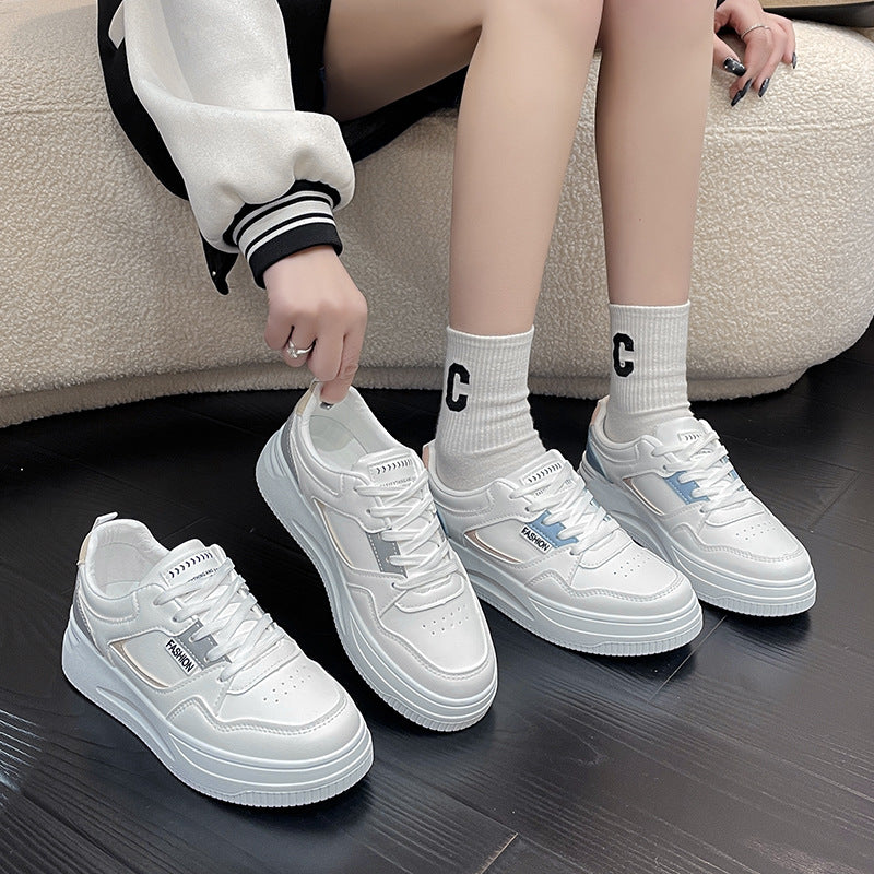 Dame moderigtige sneakers med alsidigt design og tyk sål Stilla