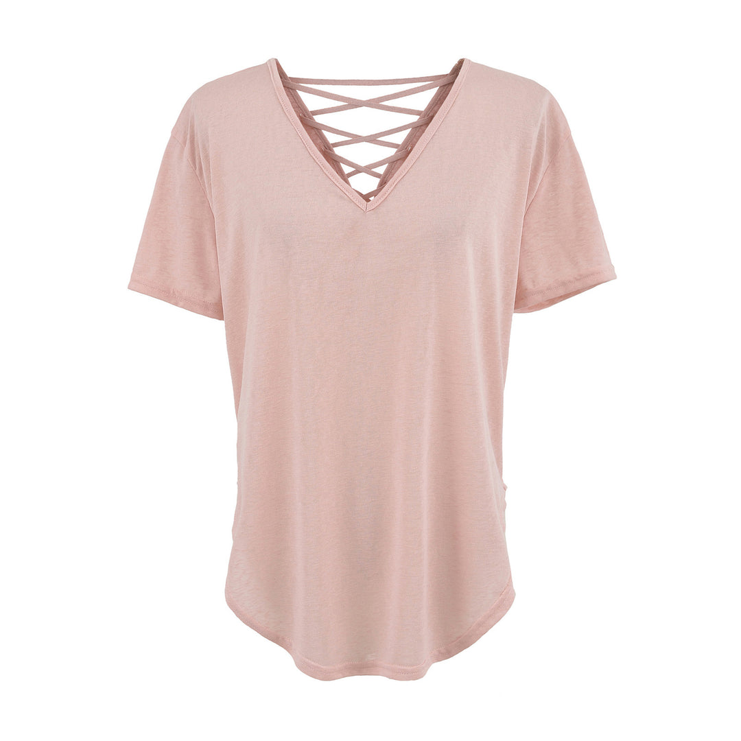 Dame afslappet T-shirt med raffineret rygdetail Stilla