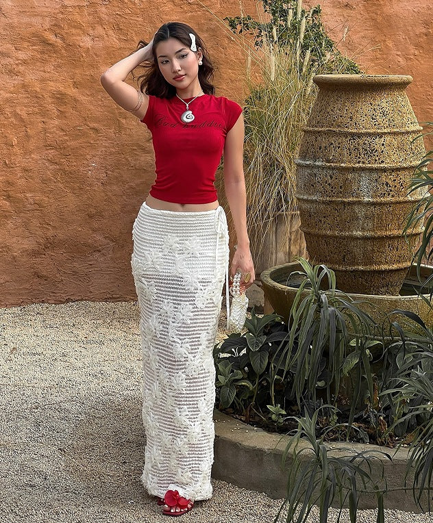 Femme Elegante Spids Maxi-Nederdel Stilla
