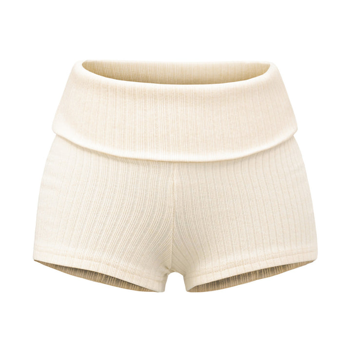 Dame Figurtilpassede Shorts med elastisk bund og ribstruktur Stilla