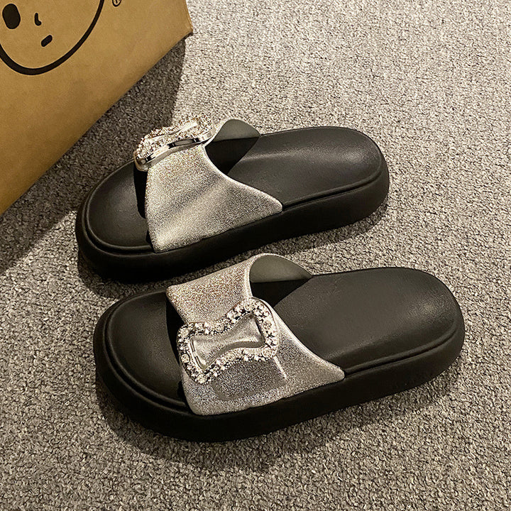 Dame Glamourøse Wellness-Slipper med glitrende detaljer Stilla