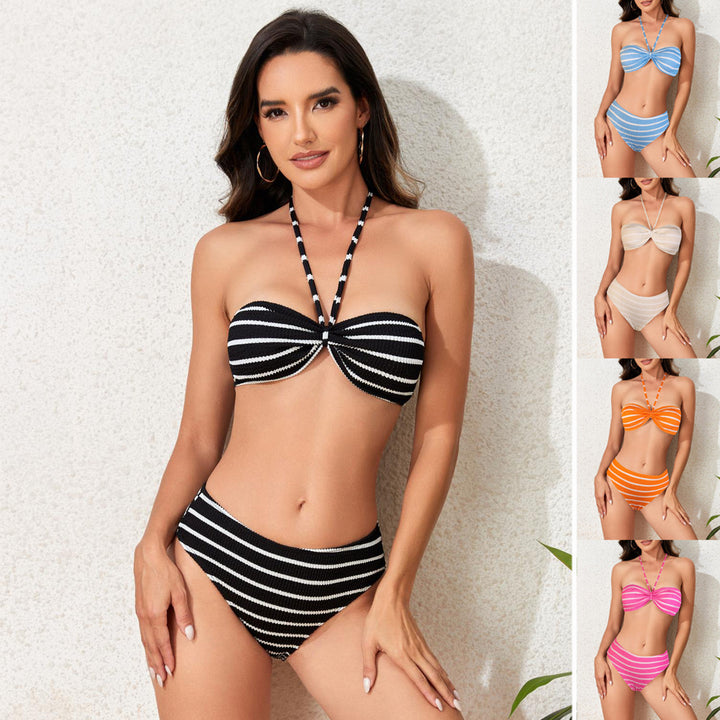 Dame Bandeau bikini med raffineret knude Skovae