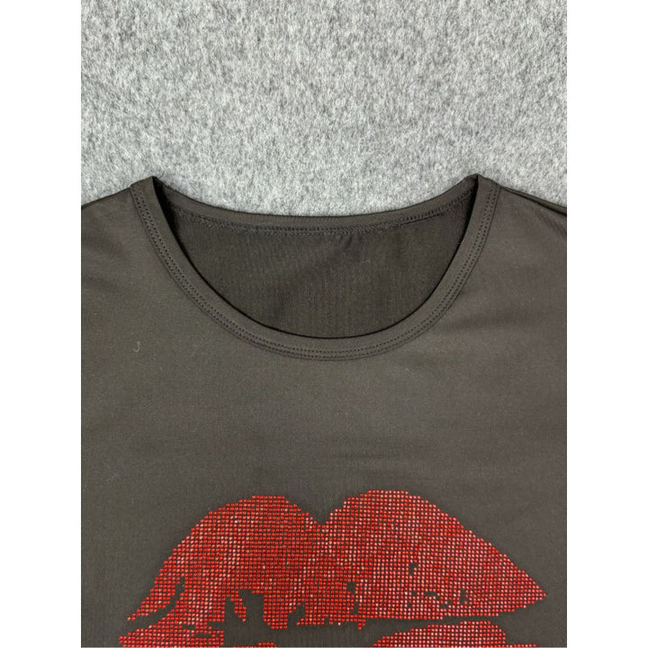 Femme Strass Grafik T-shirt Stilla