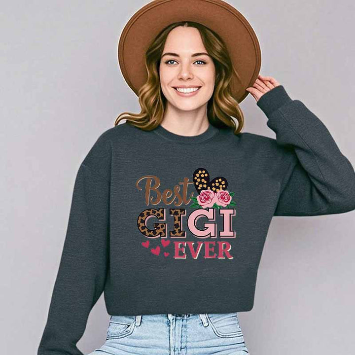 Dame sweatshirt med kreativ Gigi motiv Stilla