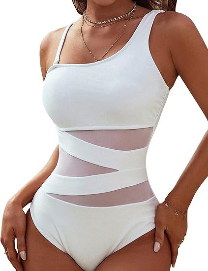Dame Sporty Badedragt med unikke mesh-indsatser Stilla