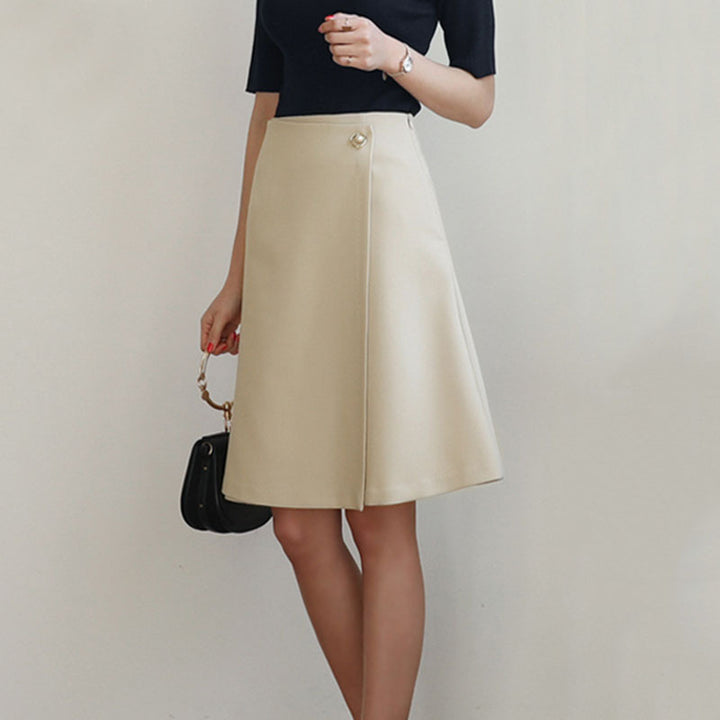 Dame A-linie nederdel med elegant drapering Stilla