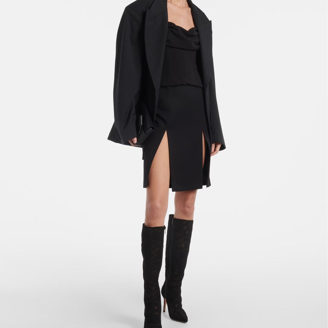Femme Spidsesoverdragelse Stiletto Støvler Stilla