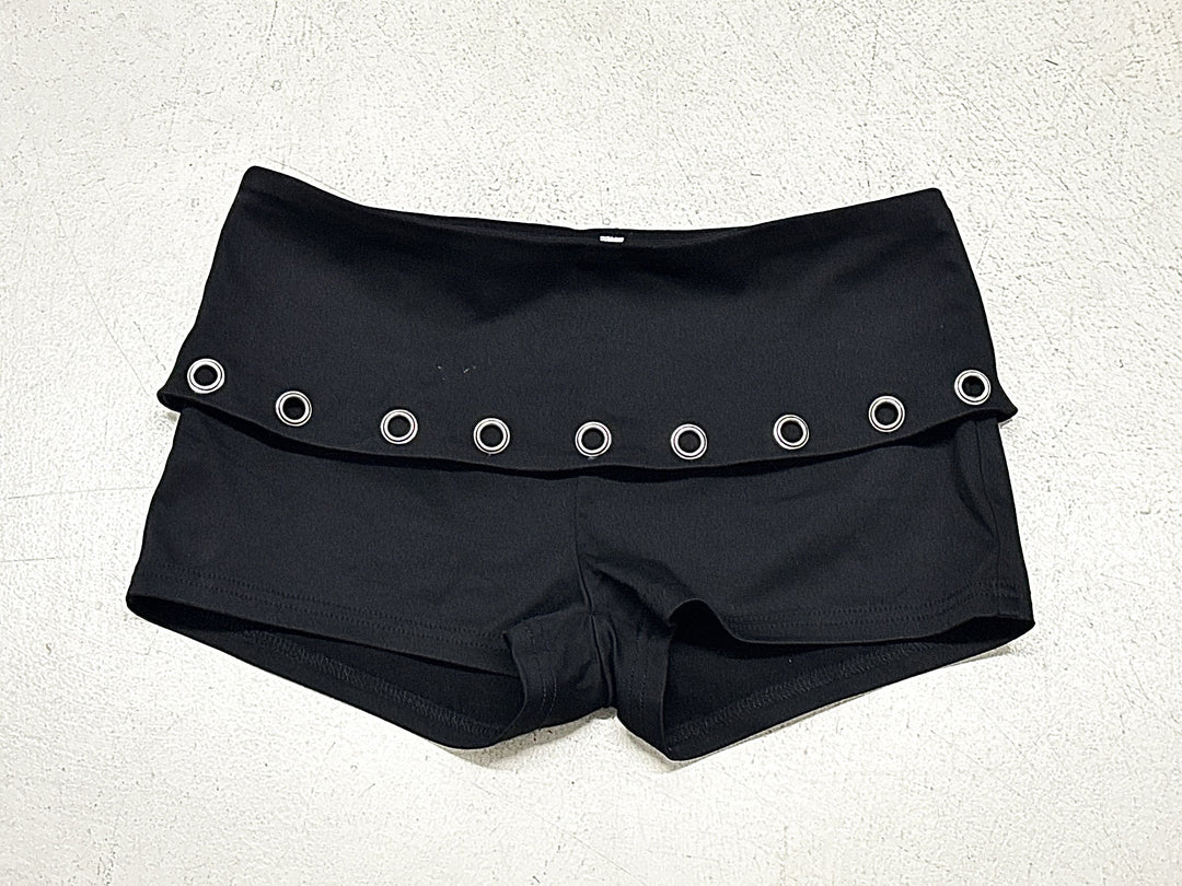 Damer sporty shorts med kontrasterende linning og elegante øjer Skovae