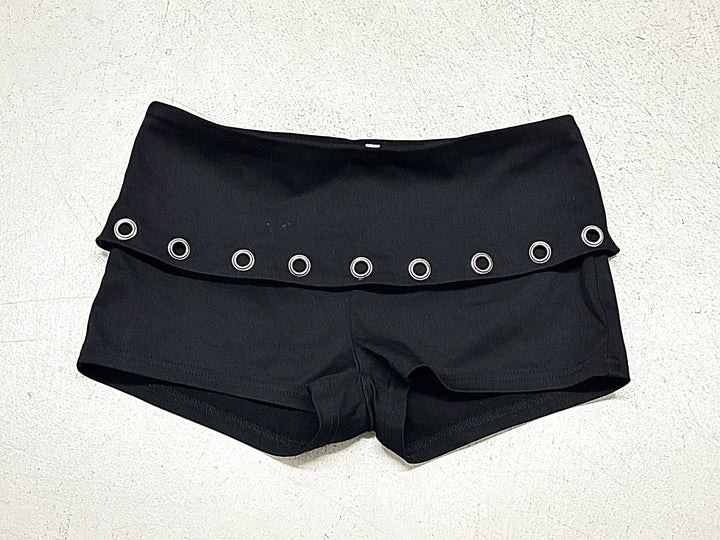 Damer sporty shorts med kontrasterende linning og elegante øjer Skovae