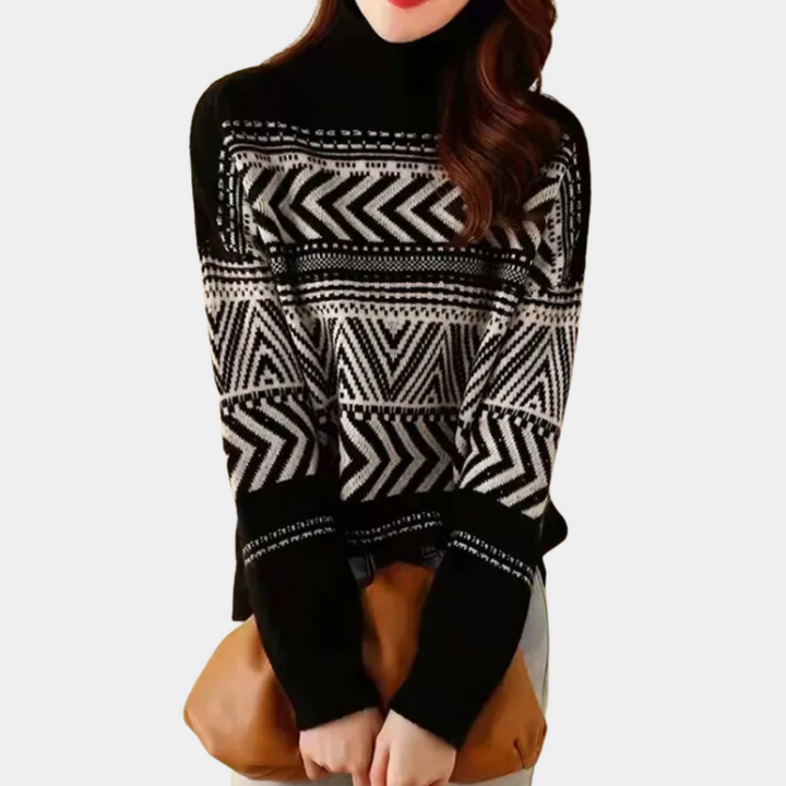 Stilla | Moderne Sweater med Høj Krave til Damer