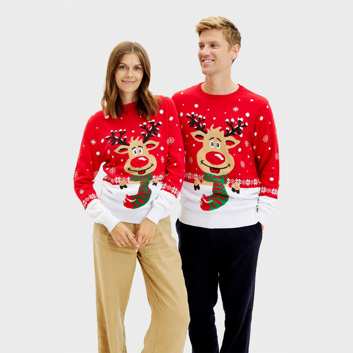 Stilla | Rudolfs jule-trøje rød damer