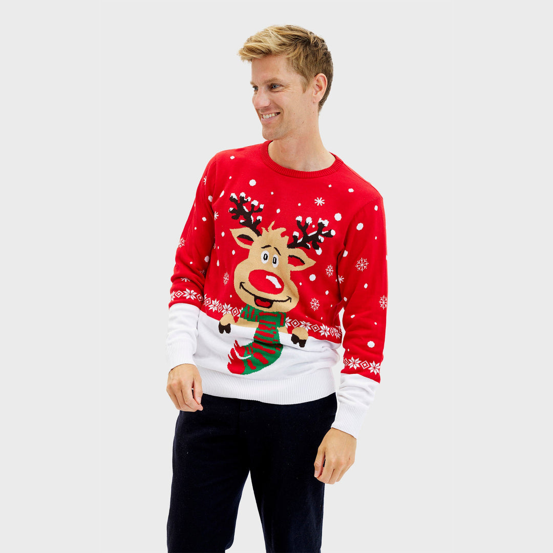Stilla | Rudolfs julesweater rød herre