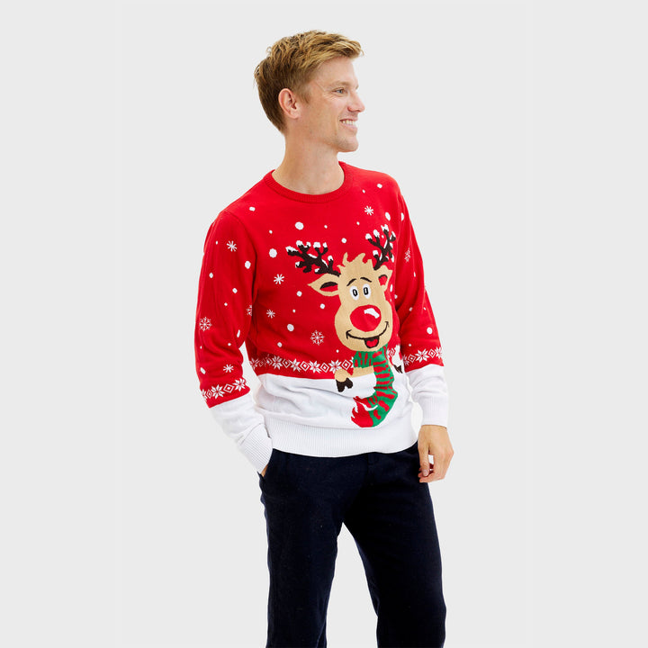 Stilla | Rudolfs julesweater rød herre