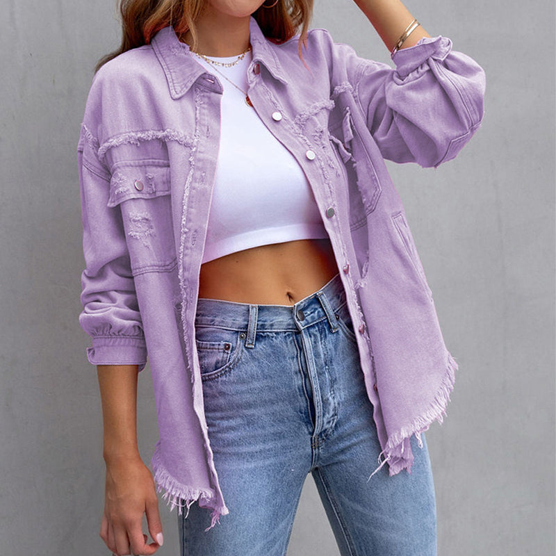 Stilla | Jeansjakke I Brugt Look