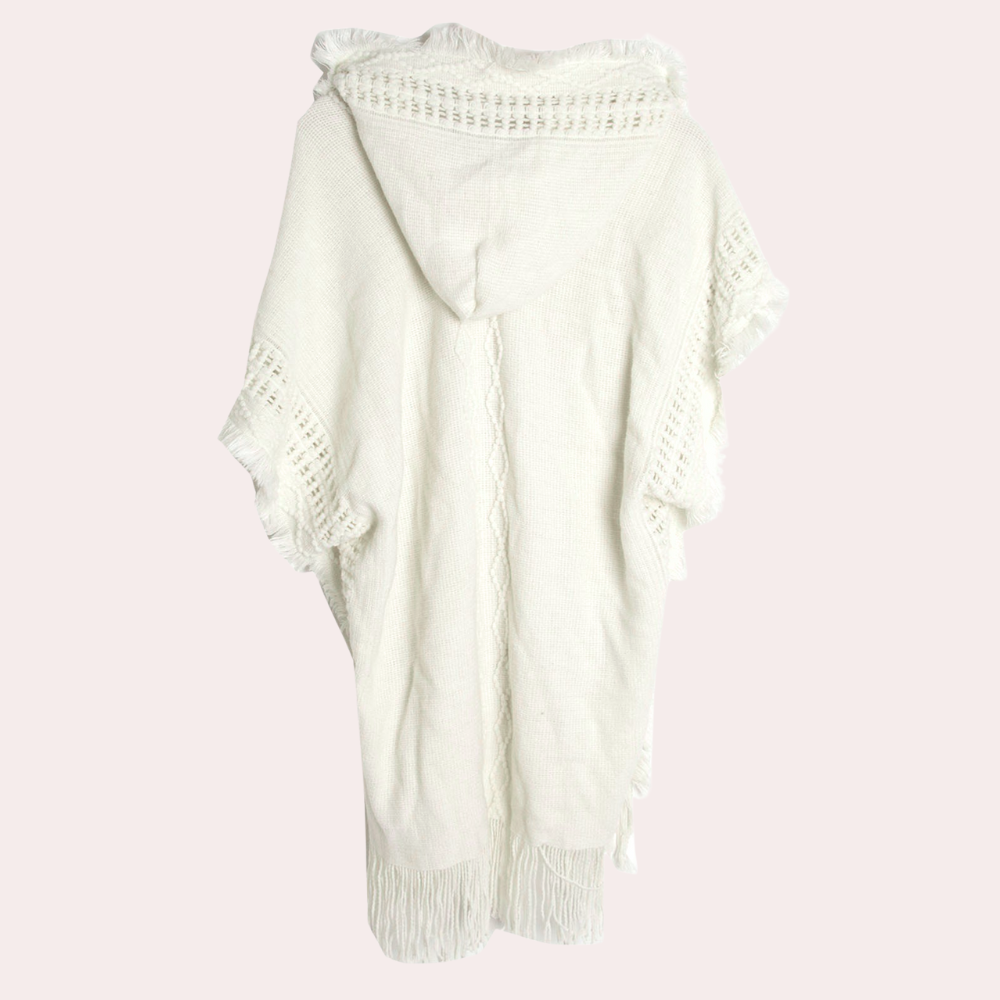 Stilla | Afslappet Hætteponcho Sweater til Damer