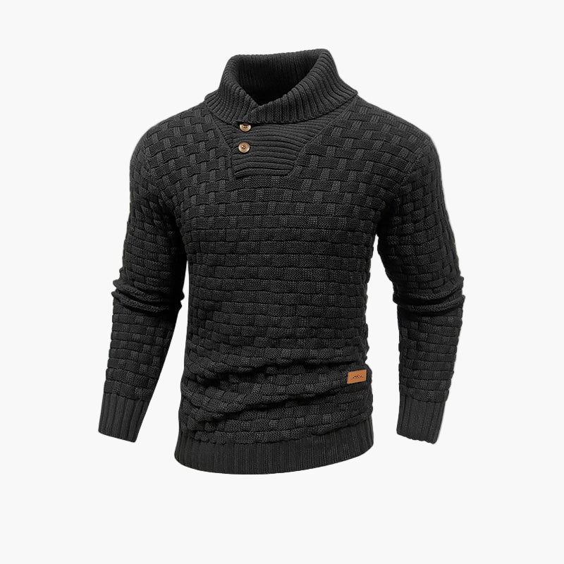 Stilla | Modefokuseret Strikpullover med Knaplukning - Elegant Fritidslook til Efterår & Vinter